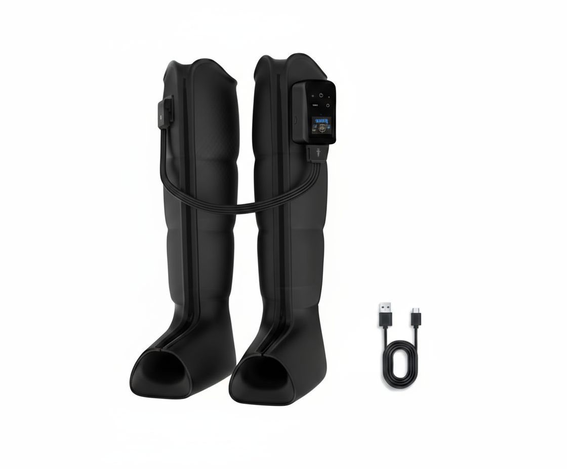 Compression boots product image on white background